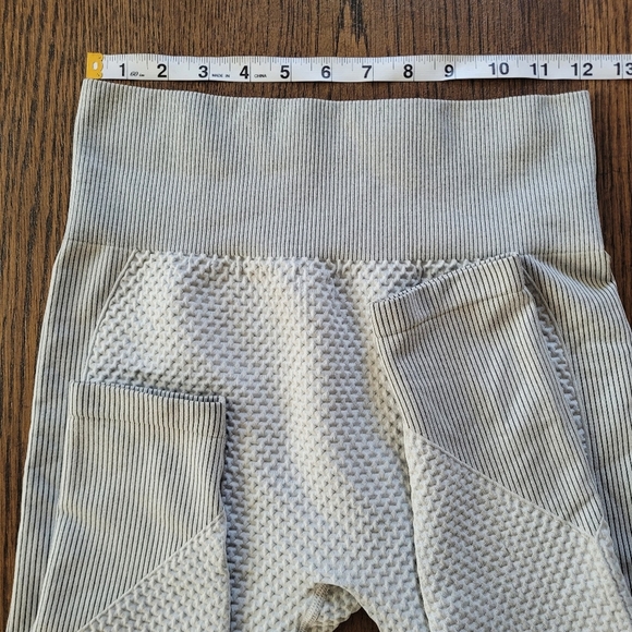 New Mix Seamless Light Gray Workout Activewear Leggings Size Women's Large - Picture 5 of 10